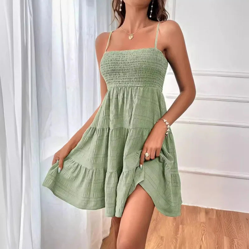 Ruba Tiered A-Line Mini Dress
فستان رُبى الميني المتدرّج