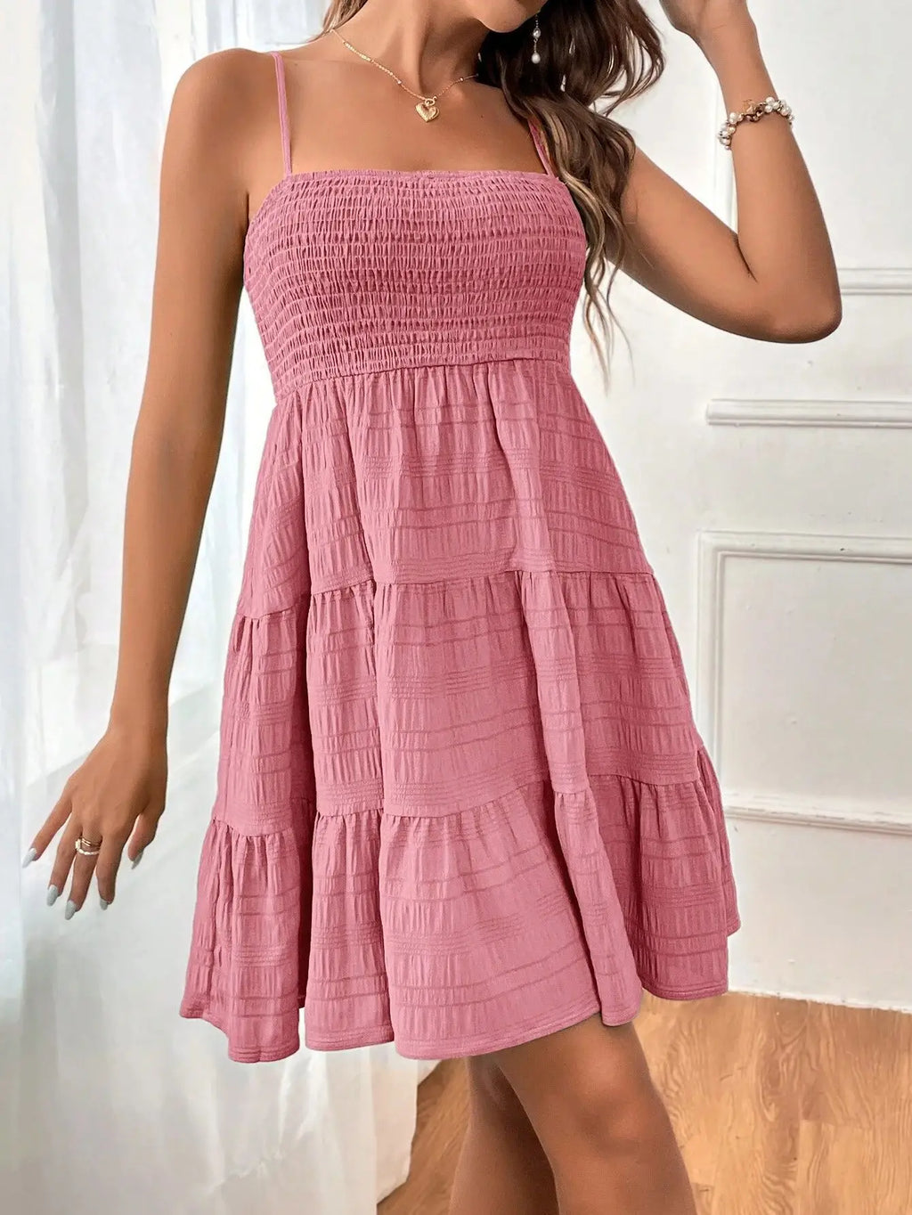 Ruba Tiered A-Line Mini Dress
فستان رُبى الميني المتدرّج
