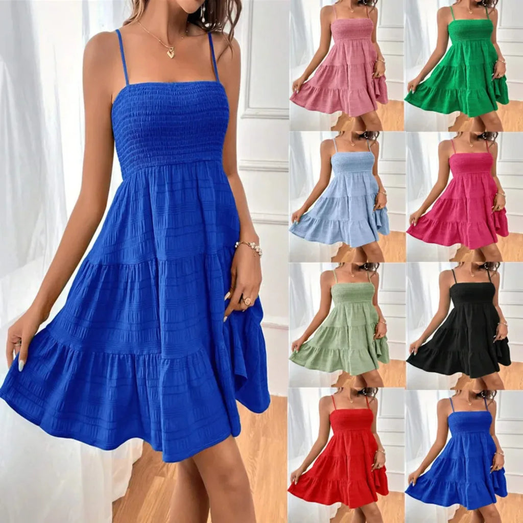 Ruba Tiered A-Line Mini Dress
فستان رُبى الميني المتدرّج