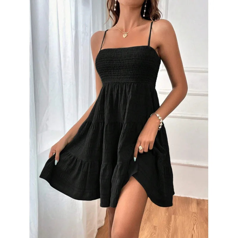 Ruba Tiered A-Line Mini Dress
فستان رُبى الميني المتدرّج