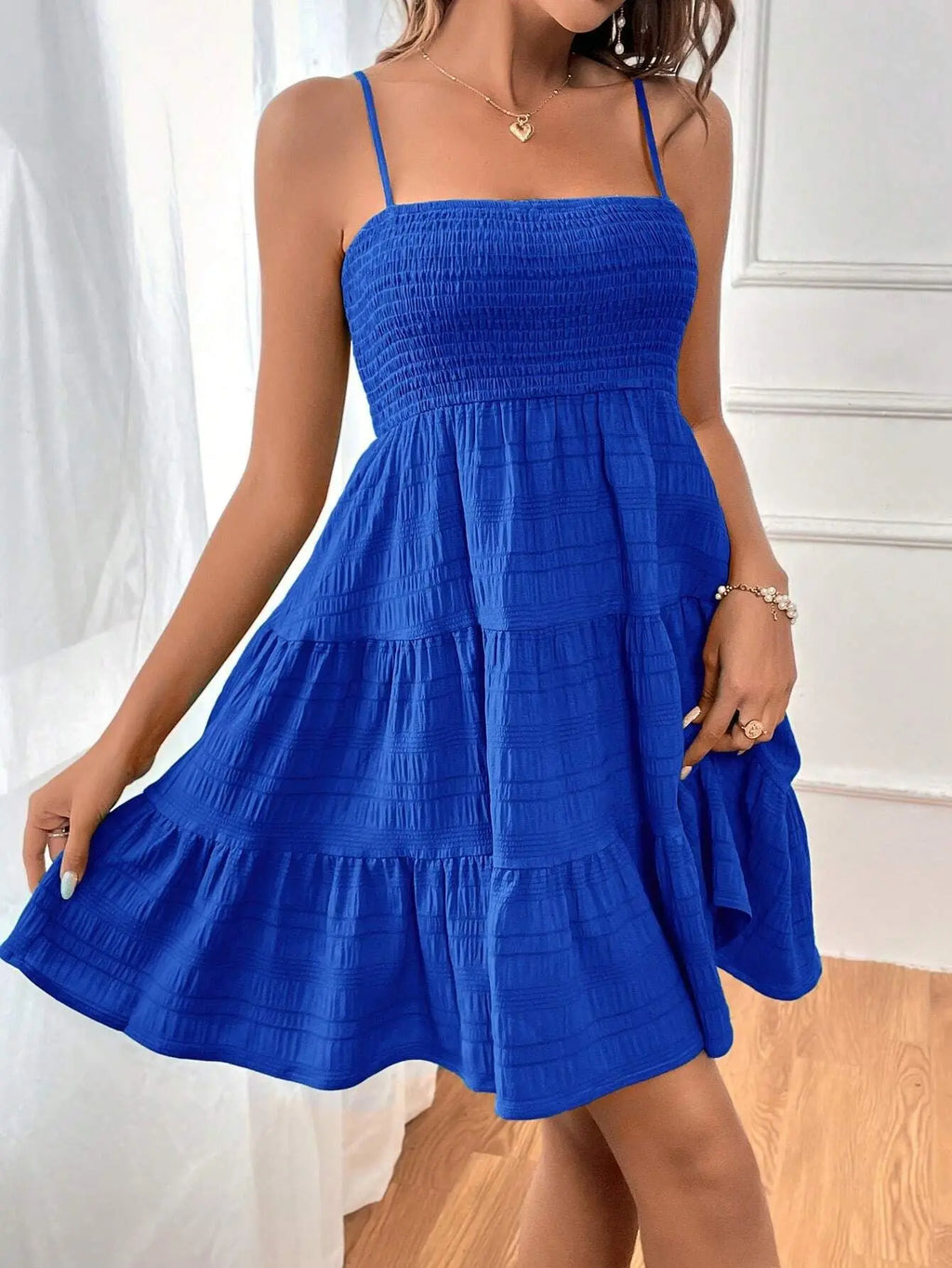 Ruba Tiered A-Line Mini Dress
فستان رُبى الميني المتدرّج