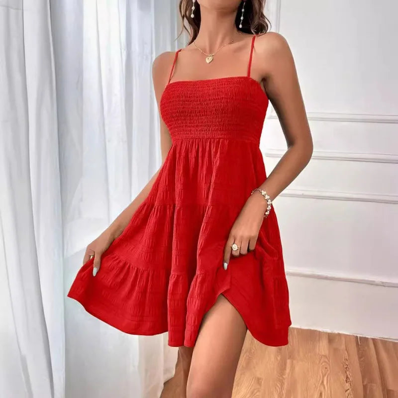 Ruba Tiered A-Line Mini Dress
فستان رُبى الميني المتدرّج